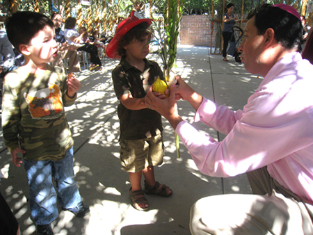 Rabbi Spike during Sukkah